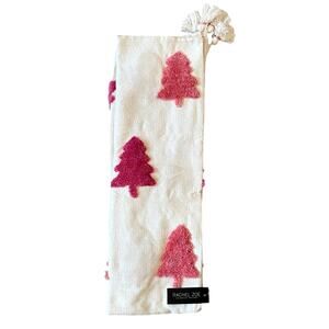 Rachel Zoe Pink Christmas Tree Throw Blanket 50x60 Holiday NEW